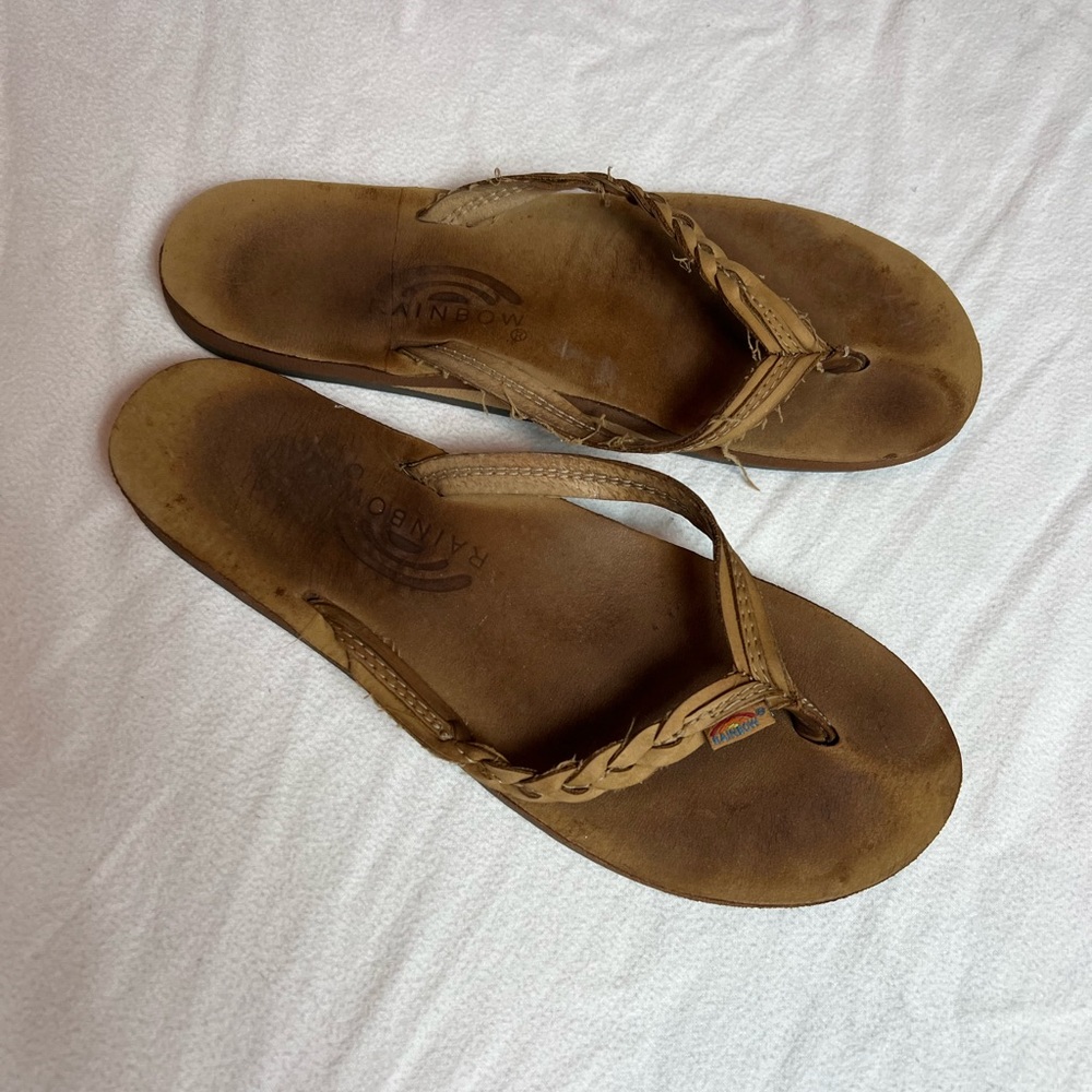 Rainbow Flip Flops